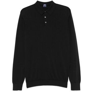 Fedeli Black Polo Shirts Men